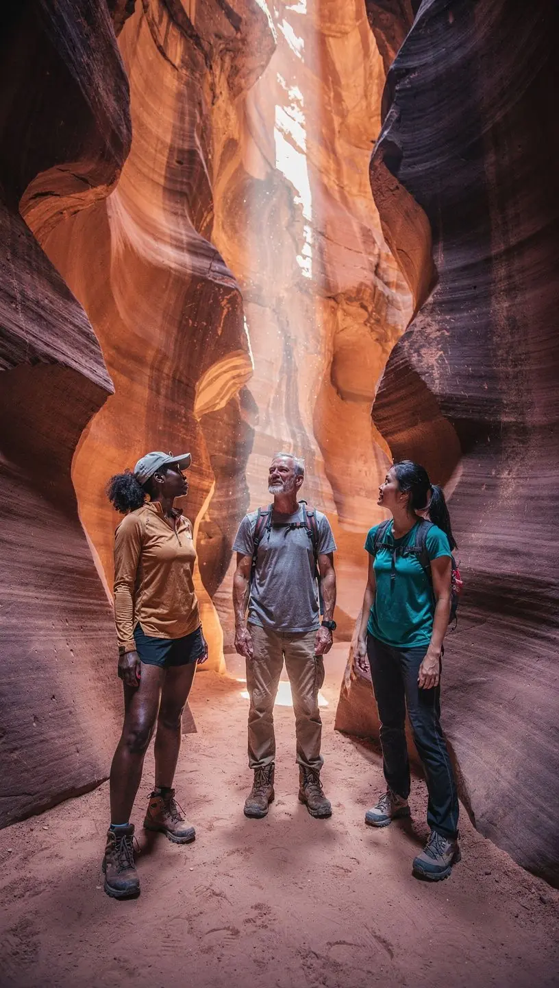 Кемпинг в пустыне с палатками на фоне звездного неба.