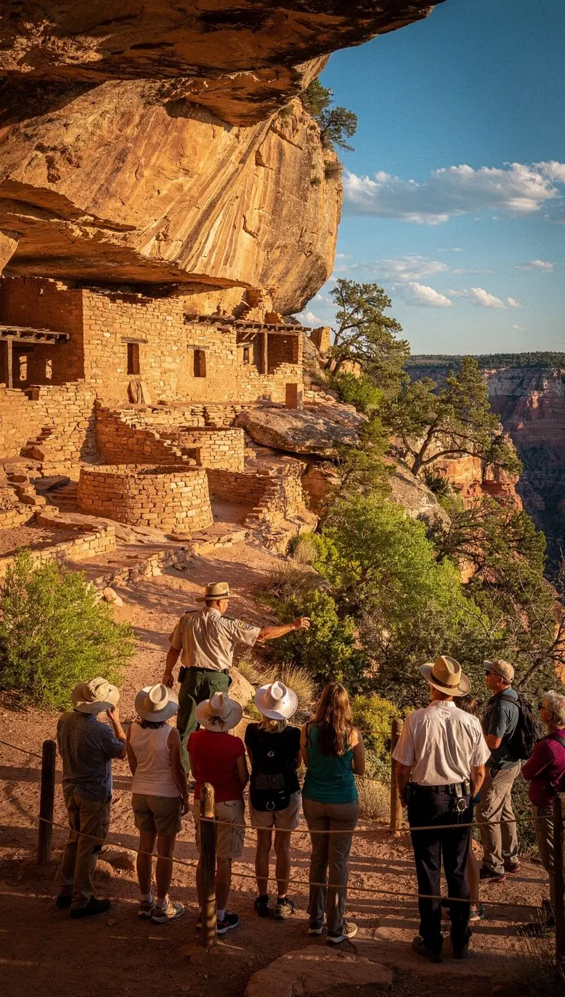 Автомобиль на фоне красных скал, готовый к приключениям в юго-западных штатах.